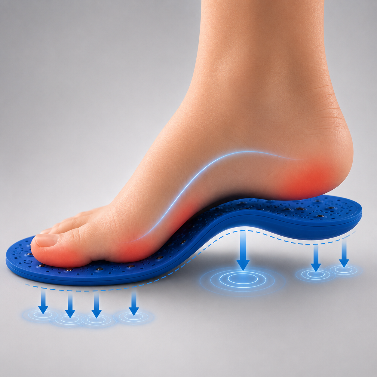 Diseño anatómico de la plantilla Insole Power
